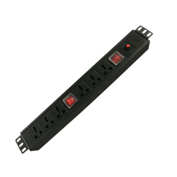 6 Way 10A PDU con conmutación universal con protección contra sobrecarga